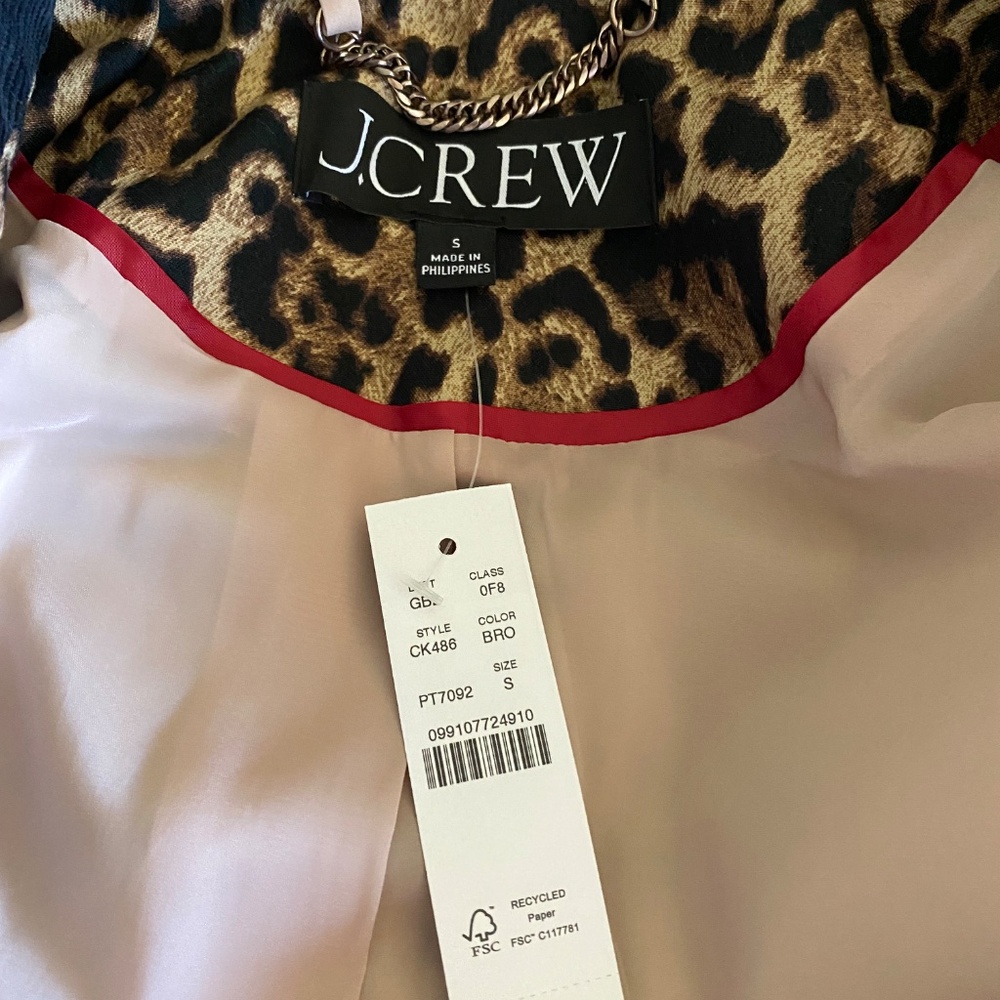 J.Crew Short Barn Jacket™ in leopard cotton canvas - Size small NWT - Picture 4 of 4